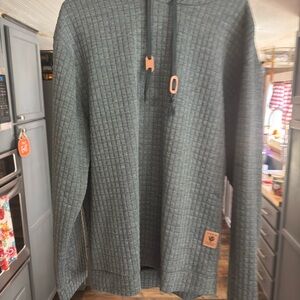 Vogue Charcoal Sweater with Brown Patch